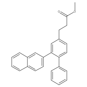 Methyl 3-(2-(naphthalen-2-yl)-[1,1'-biphenyl]-4-yl)propanoate Structure