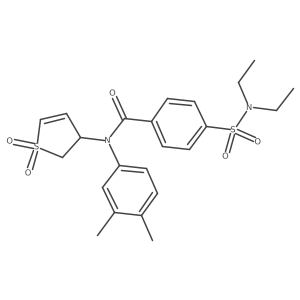 4-(N,N-diethylsulfamoyl)-N-(3,4-dimethylphenyl)-N-(1,1-dioxido-2,3-dihydrothiophen-3-yl)benzamide Structure