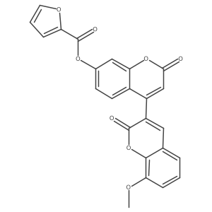 4-(8-Methoxy-2-oxochromen-3-yl)-2-oxochromen-7-yl furan-2-carboxylate Structure