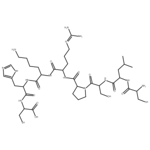 H-Cys-Leu-Ser-Pro-Arg-Lys-His-Cys-OH结构式