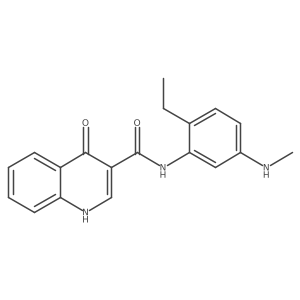 n-(2-Ethyl-5-methylamino-phenyl)-4-oxo-1h-quinoline-3-carboxamide结构式