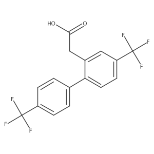 4,4'-Bis(trifluoromethyl)biphenyl-2-acetic acid结构式