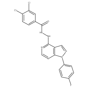 3,4-dichloro-N'-[1-(4-fluorophenyl)-1H-pyrazolo[3,4-d]pyrimidin-4-yl]benzohydrazide Structure