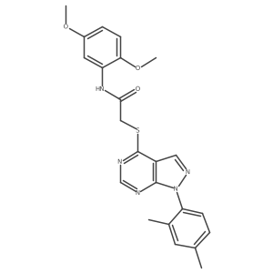 N-(2,5-dimethoxyphenyl)-2-((1-(2,4-dimethylphenyl)-1H-pyrazolo[3,4-d]pyrimidin-4-yl)thio)acetamide Structure