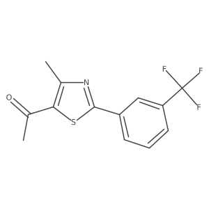 1-{4-Methyl-2-[3-(trifluoromethyl)phenyl]-1,3-thiazol-5-yl}-1-ethanone Structure