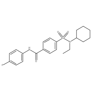 4-(N-cyclohexyl-N-ethylsulfamoyl)-N-(4-fluorophenyl)benzamide结构式