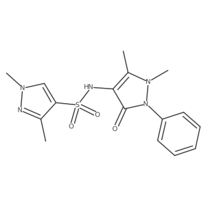 N-(1,5-dimethyl-3-oxo-2-phenyl-2,3-dihydro-1H-pyrazol-4-yl)-1,3-dimethyl-1H-pyrazole-4-sulfonamide Structure