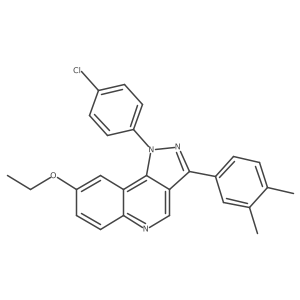 1-(4-chlorophenyl)-3-(3,4-dimethylphenyl)-8-ethoxy-1H-pyrazolo[4,3-c]quinoline Structure