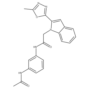 N-(3-acetamidophenyl)-2-(2-(5-methyl-1,3,4-oxadiazol-2-yl)-1H-indol-1-yl)acetamide Structure