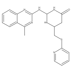 2-[(4-Methylquinazolin-2-yl)amino]-6-(pyridin-2-ylsulfanylmethyl)-1,3-diazinan-4-one Structure