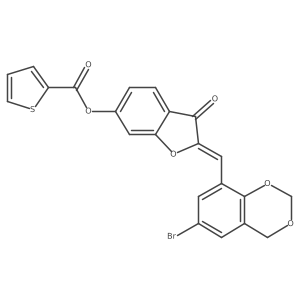 (2Z)-2-[(6-bromo-4H-1,3-benzodioxin-8-yl)methylidene]-3-oxo-2,3-dihydro-1-benzofuran-6-yl thiophene-2-carboxylate Structure