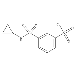 3-(Cyclopropylsulfamoyl)benzene-1-sulfonyl chloride结构式
