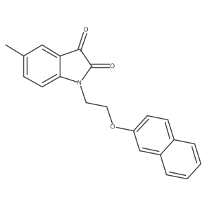 5-methyl-1-[2-(naphthalen-2-yloxy)ethyl]-1H-indole-2,3-dione Structure