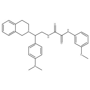 N1-(2-(3,4-dihydroisoquinolin-2(1H)-yl)-2-(4-(dimethylamino)phenyl)ethyl)-N2-(3-methoxyphenyl)oxalamide结构式