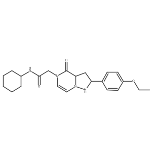 N-cyclohexyl-2-[2-(4-ethoxyphenyl)-4-oxo-1,2,3,3a-tetrahydropyrazolo[1,5-a]pyrazin-5-yl]acetamide结构式