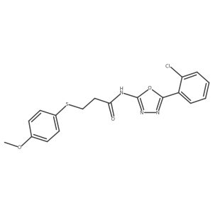 N-(5-(2-chlorophenyl)-1,3,4-oxadiazol-2-yl)-3-((4-methoxyphenyl)thio)propanamide Structure