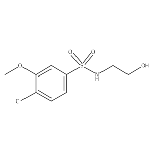 4-chloro-N-(2-hydroxyethyl)-3-methoxybenzenesulfonamide结构式