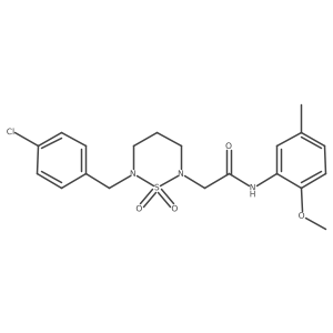 2-(6-(4-chlorobenzyl)-1,1-dioxido-1,2,6-thiadiazinan-2-yl)-N-(2-methoxy-5-methylphenyl)acetamide Structure