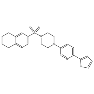 3-(Furan-2-yl)-6-(4-((5,6,7,8-tetrahydronaphthalen-2-yl)sulfonyl)piperazin-1-yl)pyridazine Structure