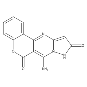 6h-[1]Benzopyrano[4,3-d]pyrazolo[1,5-a]pyrimidin-6-one,7,9-dihydro-10-hydroxy-7-imino- Structure