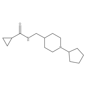 N-[(1-cyclopentylpiperidin-4-yl)methyl]cyclopropanecarboxamide结构式