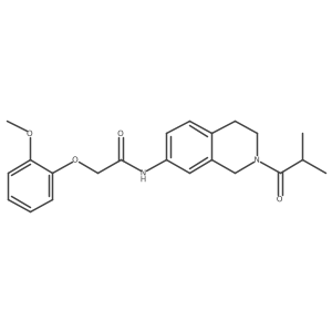 N-(2-isobutyryl-1,2,3,4-tetrahydroisoquinolin-7-yl)-2-(2-methoxyphenoxy)acetamide Structure
