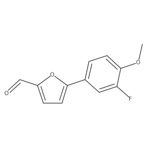 5-(3-Fluoro-4-methoxyphenyl)furan-2-carbaldehyde Structure