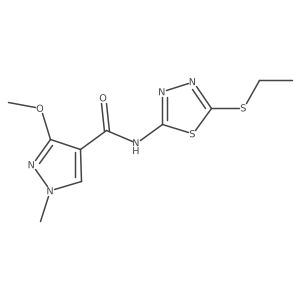N-(5-(ethylthio)-1,3,4-thiadiazol-2-yl)-3-methoxy-1-methyl-1H-pyrazole-4-carboxamide Structure