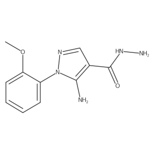 5-Amino-1-(2-methoxyphenyl)-1H-pyrazole-4-carbohydrazide结构式