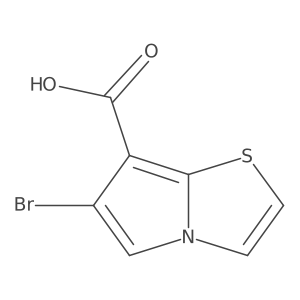 6-Bromopyrrolo[2,1-b]thiazole-7-carboxylic acid结构式