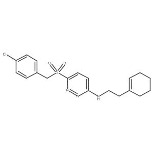 6-[(4-chlorophenyl)methanesulfonyl]-N-[2-(cyclohex-1-en-1-yl)ethyl]pyridazin-3-amine Structure