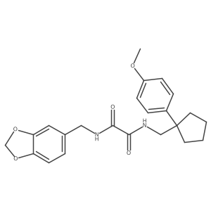 N1-(benzo[d][1,3]dioxol-5-ylmethyl)-N2-((1-(4-methoxyphenyl)cyclopentyl)methyl)oxalamide结构式
