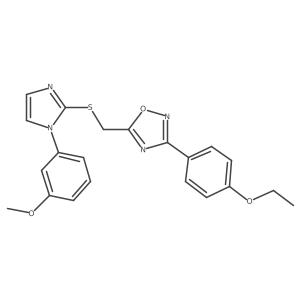 3-(4-ethoxyphenyl)-5-(((1-(3-methoxyphenyl)-1H-imidazol-2-yl)thio)methyl)-1,2,4-oxadiazole Structure
