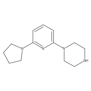 4-[6-(1-Pyrrolidinyl)-2-pyridinyl]piperazine Structure