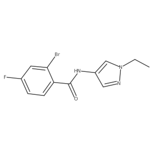 2-bromo-N-(1-ethyl-1H-pyrazol-4-yl)-4-fluorobenzamide Structure