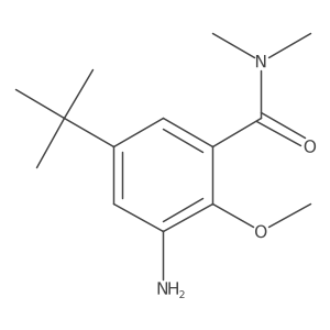 3-amino-5-(tert-butyl)-2-methoxy-N,N-dimethylbenzamide结构式