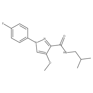 1-(4-fluorophenyl)-N-isobutyl-4-methoxy-1H-pyrazole-3-carboxamide Structure