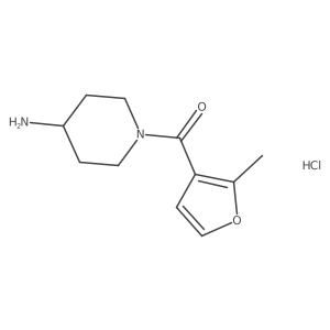 1-(2-Methylfuran-3-carbonyl)piperidin-4-amine hydrochloride结构式