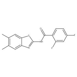 N-(5,6-Dimethyl-2-benzothiazolyl)-2,4-difluorobenzamide结构式