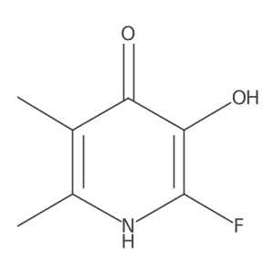 2-fluoro-3-hydroxy-5,6-dimethyl-1H-pyridin-4-one结构式