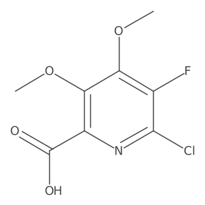 6-Chloro-5-fluoro-3,4-dimethoxy-2-pyridinecarboxylic acid Structure