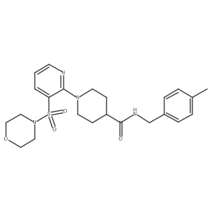 N-[(4-methylphenyl)methyl]-1-[3-(morpholine-4-sulfonyl)pyridin-2-yl]piperidine-4-carboxamide Structure