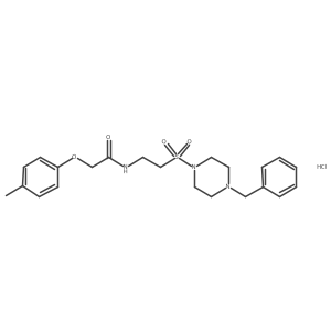 N-(2-((4-benzylpiperazin-1-yl)sulfonyl)ethyl)-2-(p-tolyloxy)acetamide hydrochloride Structure