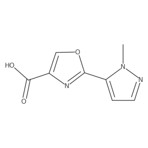 2-(1-methyl-1H-pyrazol-5-yl)-1,3-oxazole-4-carboxylic acid结构式