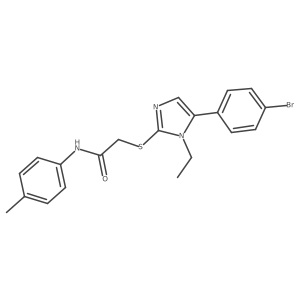 2-((5-(4-bromophenyl)-1-ethyl-1H-imidazol-2-yl)thio)-N-(p-tolyl)acetamide结构式