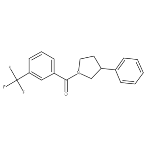 (3-Phenylpyrrolidin-1-yl)(3-(trifluoromethyl)phenyl)methanone结构式