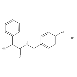 2-amino-N-[(4-chlorophenyl)methyl]-2-phenylacetamide hydrochloride Structure