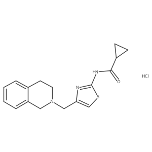 N-(4-((3,4-dihydroisoquinolin-2(1H)-yl)methyl)thiazol-2-yl)cyclopropanecarboxamide hydrochloride结构式
