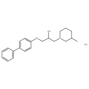 1-([1,1'-Biphenyl]-4-yloxy)-3-(3-methylpiperidin-1-yl)propan-2-ol hydrochloride Structure