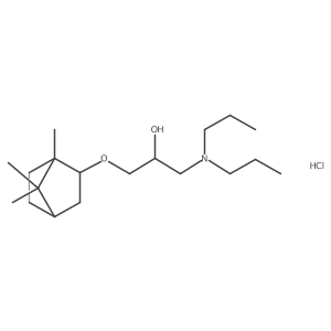 1-(dipropylamino)-3-(((1S,4R)-1,7,7-trimethylbicyclo[2.2.1]heptan-2-yl)oxy)propan-2-ol hydrochloride结构式